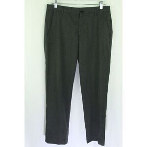 Britches Samtex Gray Dress Pants Flat Front Stretch Pockets Mens 32/29